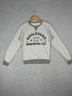 Boulevard Brewing Co 卫衣成人 S 灰色堪萨斯城长袖圆领 — 第 1/4 张图片