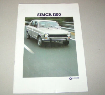 Depliant / Brochure Chrysler Simca 1100 - Edizione 1977 - Immagine 1 di 2