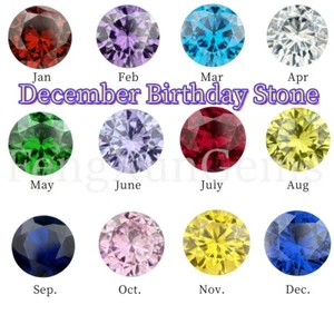 1 pz per colore totale 12 pz pietra rotonda compleanno zirconi cubici sciolti pietra circoni pietra - Foto 1 di 8