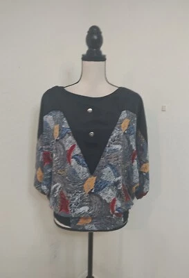 Suéter Top Versace Vintage Gianni Versace Años 80 Estampado Abstracto Talla XL B3 Foto 1 de 4