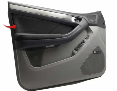 Front Insert Door Panel Cover PVC Leather for Toyota 4Runner 2003-2009 Black — 第 1/4 张图片