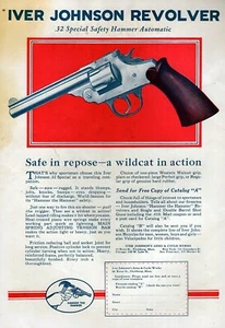 Revólver de seguridad especial Iver Johnson 32 1926 anuncio impreso original - Imagen 1 de 1