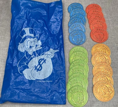 De colección Walt Disney Tío Scrooge Bolsa de Dinero Juego Piezas Y Bolsa NO COMPLETA Foto 1 de 4