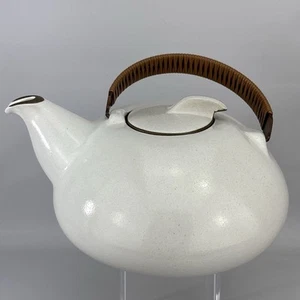 Vtg White Edith Heath Ceramics Teapot California Pottery Mid Century Mint Cond. - Picture 1 of 12