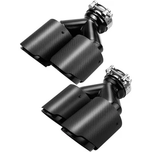 LCGP | Carbon Fiber Exhausts | 3" Inlet Dual 3.5" Outlet | 9.8" | SHC304098DK4-2 - Picture 1 of 16