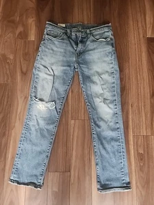 LEVIS 511 Men BIG E 90s Y2k Grunge Denim Jeans Blue W34 L30 Distressed VtG - Picture 1 of 19