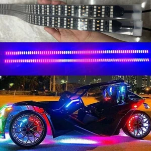2pcs 4FT Chasing Quad Row LED Strips Body Lights For Car Truck Polaris Slingshot - Picture 1 of 19