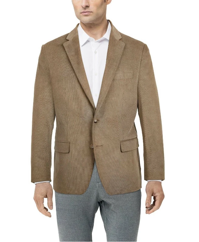 Lauren Ralph Lauren Ultra Flex Corduroy Sport Coat 46 Long Camel Brown 46L