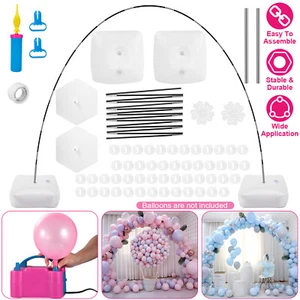 Balloon Arch Kit 10ft Wide &9ft Tall Balloon Arch Stand with Water Fillable Base - Picture 1 of 36