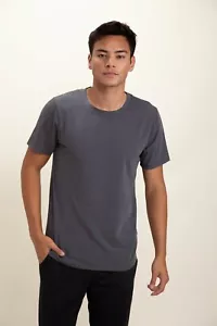 Mono B Pima Cotton Blend Tee, Grey - Picture 1 of 4