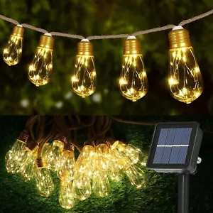 Solar Lichterkette Außen Wasserdicht Terrassen Lichter für Garten Zaun Balkon 24F - Bild 1 von 7