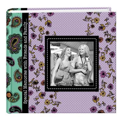 Álbum de fotos con cubierta de marco elevado de diseñador Pioneer Paisley Foto 1 de 3