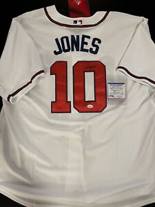 Autographed/Signed Chipper Jones Jersey Authenticated PSA Atlanta Braves Size 54