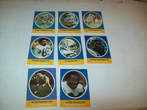 1972 SUNOCO NFL FOOTBALL STAMPS SAN DIEGO CHARGERS  (8) - Picture 1 of 1