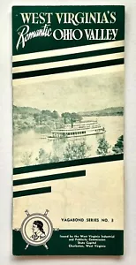 1950s Romantic Ohio Valley West Virginia Vintage Tourist Brochure Map Charleston - Picture 1 of 4