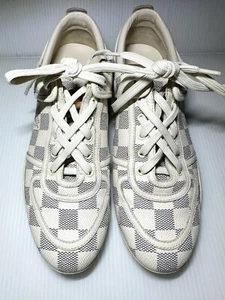 Louis Vuitton Azur Sneakers Damier Leather Beige 7.5 US /37.5 EUR- GREAT COND. - Picture 1 of 12
