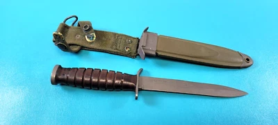 Cuchillo de Combate de Lucha PAL Prístino Raro Segunda Guerra Mundial M3 Daga + Vaina 8 Ranuras Foto 1 de 4