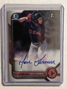 Jose Fermin 2022 Bowman 1st Chrome on card auto #CPA-JF