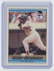 1992 Donruss Rickey Henderson . Oakland Athletics #30.