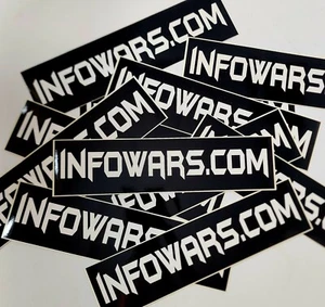 ORIGINAL INFOWARS "INFOWARS.COM" BUMPER STICKERS - New/Old Stock 11-1/2" x 3" - Picture 1 of 3
