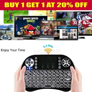 Mini Portable Wireless Keyboard Touchpad For Android Smart TV Box PC Laptop - Picture 1 of 14