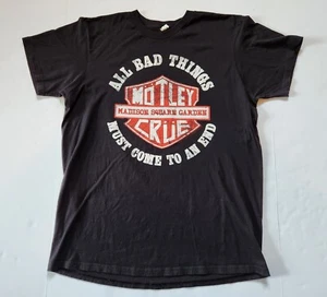 T-shirt concerto Motley Crue All Bad Things Madison Square Garden nera uomo XL - Foto 1 di 7