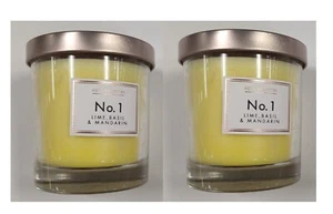 2 x Hotel Collection No.1/Lime Basil & Mandarin Candles - 200g (1 wick) - Picture 1 of 3