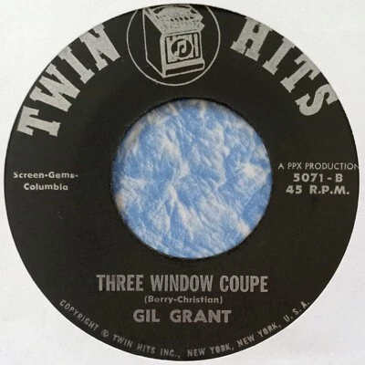 1964 HEAR SURF HOT ROD 45 Gil Grant "Three Window Coupe" Rip Chords Jan & Dean Foto 1 de 3