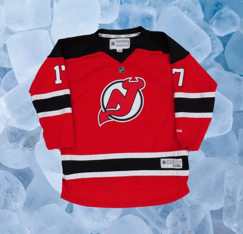 Reebok CCM NHL Ilya Kovalchuk #17 New Jersey Devils Jersey Youth L/XL Cover