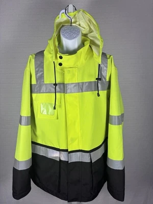 Abrigo de seguridad para hombre 3XL Cornerstone ANSI 107 Clase 3 Ripstop 3 en 1 Parka no FR Foto 1 de 4