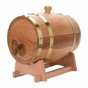 Dispensador de barril de vino de madera de roble de colección 3L barril de whisky para almacenamiento - Imagen 1 de 12
