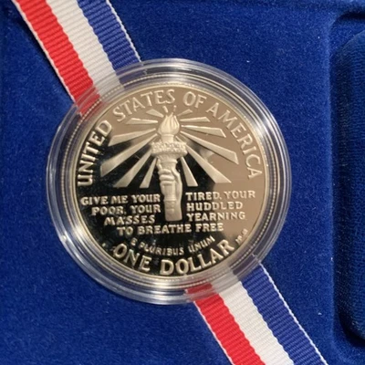 3 U.S. SILVER DOLLARS - CONSTITUTION - STATUE OF LIBERTY- 1986/1987 - PROOF! - Image 1 of 4