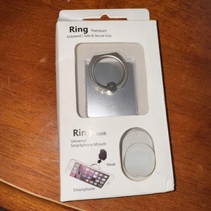 Mobile Square Finger Grip Ring Stand Rotate 360 Phone Holder  all devices W/hook - Picture 1 of 7