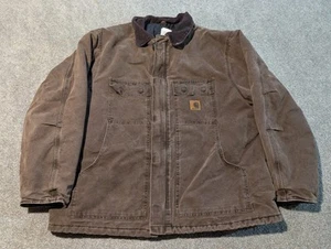 Chaqueta Carhartt De Colección Para Hombres XXL C26 CHT Marrón Ártico Acolchado Forrado Tareas Abrigo - Imagen 1 de 14