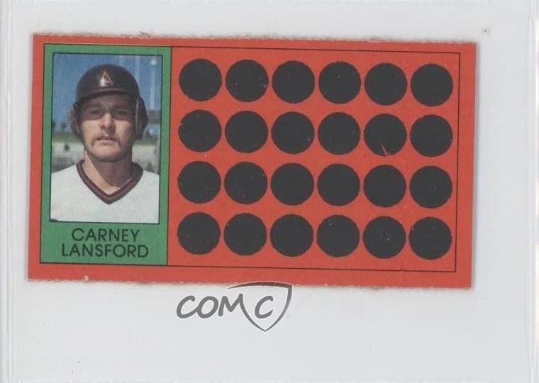1981 Topps Baseball Scratch-Off Separated Carney Lansford #25 - Image 1 of 2