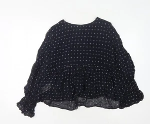 Blusa túnica geométrica negra para mujer Mango - Imagen 1 de 12