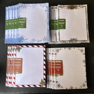 (Lot of 18) Geographics Christmas Printed Letterhead Paper - Picture 1 of 5