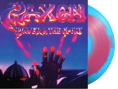 SAXON- power & the glory--blue-pink  vinyl Stranded- USA Import- - - Image 1 of 3