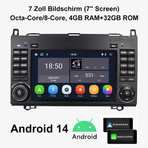 Autoradio für Mercedes Benz Viano Vito 7" CarPlay GPS Navigator +BT 8-Core 4+32G - Bild 1 von 17