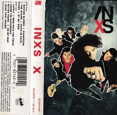 INXS - " X " - Musicassetta Album SR , MC, Tapa, 1° Stampa 1990 US Atlantic - Immagine 1 di 2