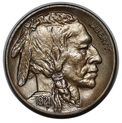 1921-S Buffalo Nickel rara vez visto esta bonita gema RARA BU+ fecha clave, gran moneda Foto 1 de 2