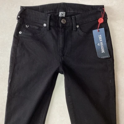 BNWT Ladies True Religion JENNIE Curvy Super Skinny Black Jeans Size 8 W27 L30 - Image 1 of 4