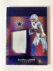 2024 Panini Illusions NFL Blue Highlight Swatches PATCH CeeDee Lamb Cowboys /99 - Picture 1 of 2