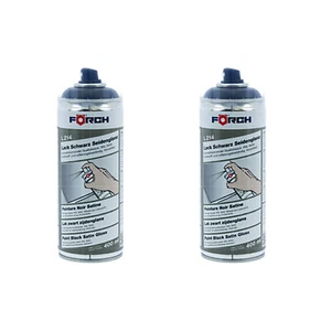 2x FOERCH LACK SCHWARZ SEIDENGLANZ L214 0.4 LTR SPRAYLACK FARBDOSE - Bild 1 von 2