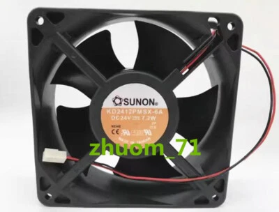 1PC SUNON KD2412PMSX-6A DC24V 7.2W 12038 12CM inverter cooling fan - Image 1 of 3