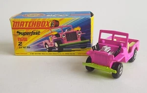 Rare Pink Matchbox Superfast No. 2, Jeep Hot Rod, Superb Pristine Mint Condition - Picture 1 of 12