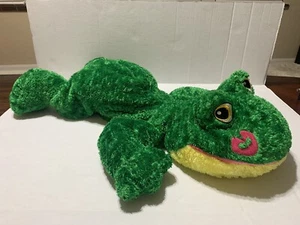 ¡MIRA! Dan Dee Peluche Rana Verde Amarillo Rojo Corazón GRANDE 32" Suave - ¡BONITO!! - Imagen 1 de 4