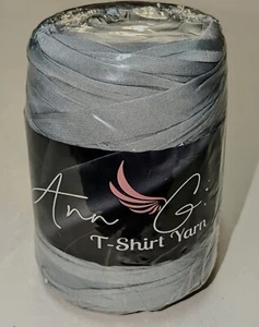 Premium T-Shirt Yarn, Super Soft Polyester, 130 Yds, Durable, Gray, Ann G, New - Picture 1 of 7