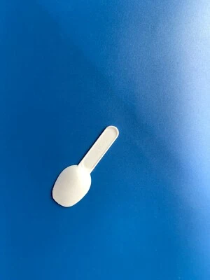 2pcs Plastic Small Tiny White Spoon Kitchen Tool Free Shipping - Image 1 of 4