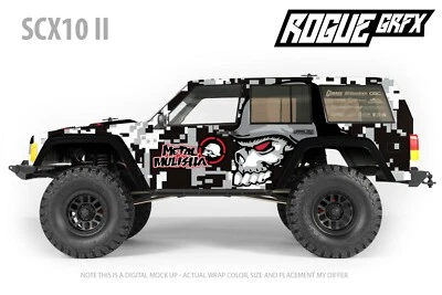 Axial SCX10 II Cherokee Body Graphic Wrap Skin - Metal Mulisha - Image 1 of 2